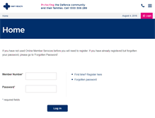 Tablet Screenshot of members.navyhealth.com.au